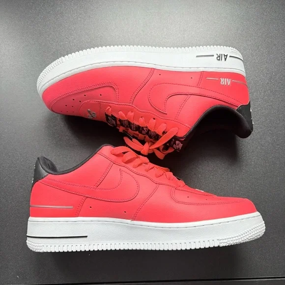 Air Force 1 '07 LV8 'Double Air Pack - Laser Crimson' Red orange‎ Men 8.5